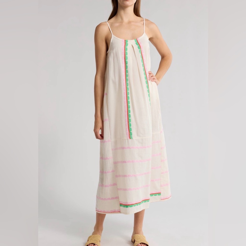 lemlem Nia Slip Dress in the Kibebi Fragaria size XS